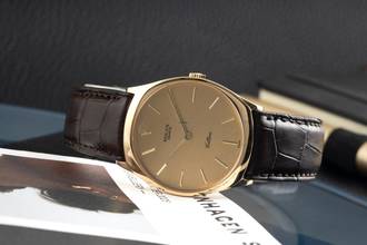 Thumbnail von Rolex Cellini 18k (0,750) Gold Handaufzug Herrenuhr Ref. 4133 Papiere 1988