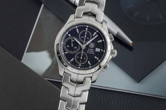  TAG Heuer Link Calibre 16 Chronograph Stahl Automatik Herrenuhr Ref. CJF2110.BA0594 B&P 
