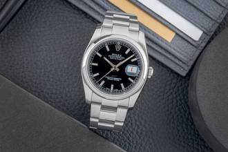 Thumbnail von Rolex Datejust 36 Black Dial Edelstahl Automatik Herrenuhr Ref. 116200 G-Serie