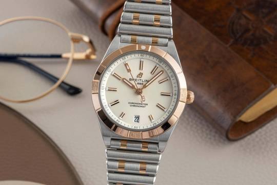 Breitling Chronomat 36 Stahl / Gold Automatik Herrenuhr Ref. U10380 B&P 