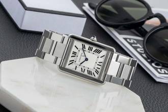 Thumbnail von Cartier Tank Solo stainless steel men's watch sapphire glass Ref. W5200014 3169