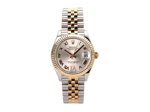  Rolex Datejust 31 Oystersteel Gelbgold Ref. 278273 Silber Römisch Diamant Jubile-Band 