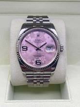 Thumbnail von Rolex Datejust 36 PINK FLORAL (DIAL) FULL SET - BOX+PAPERS Top Condition year:2013 Jubilee