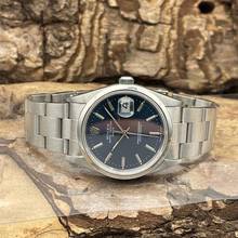 Thumbnail von Rolex Oyster Perpetual Date 34 Stahl - blaues Tritium-Blatt - Ref. 15200