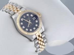 Thumbnail von Rolex Lady-Datejust 179173 2016 Stahl Gelbgold 750 Diamanten Automatik Gold Stainless Steel 18kt Yellow Gold Jubilé-band Chronometer Oyster Blue Dial