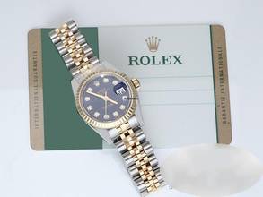 Thumbnail von Rolex Lady-Datejust 179173 2016 Stahl Gelbgold 750 Diamanten Automatik Gold Stainless Steel 18kt Yellow Gold Jubilé-band Chronometer Oyster Blue Dial