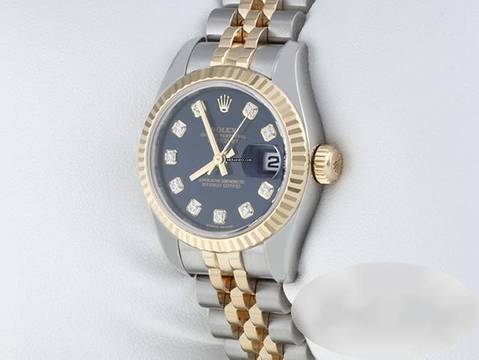  Rolex Lady-Datejust 179173 2016 Stahl Gelbgold 750 Diamanten Automatik Gold Stainless Steel 18kt Yellow Gold Jubilé-band Chronometer Oyster Blue Dial 
