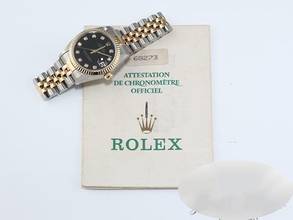 Thumbnail von Rolex Datejust 31 Medium Stahl Gelbgold 750 1996 Diamanten Automatik Gold Stahl Stainless Steel 18kt Yellow Gold Jubilé-band Chronometer Oyster Black Dial