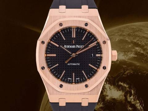  Audemars Piguet Royal Oak Selfwinding 15400or Rose Gold Selfwinding 41mm Like New Full Set 