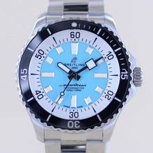  Breitling Superocean 44mm Automatic Stahl Türkis Dial Diver Ceramic bezel Top B+P 