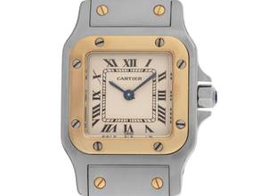 Thumbnail von Cartier Santos Galbée Lady PM Ref.1567 Bj.1999 Full original Vintage Unpoliert Santos Galbee Lady PM kleines Modell