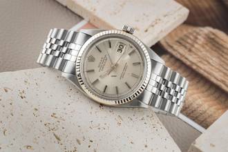 Thumbnail von Rolex Datejust 36 Stahl / Weissgold Automatik Herrenuhr Ref. 1601 Papiere 1971