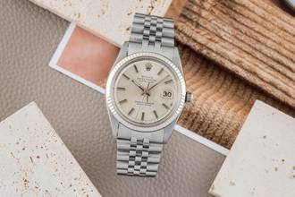 Thumbnail von Rolex Datejust 36 Stahl / Weissgold Automatik Herrenuhr Ref. 1601 Papiere 1971