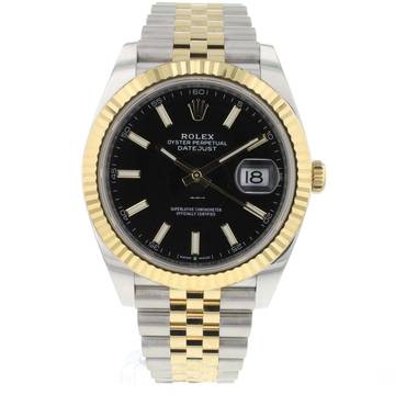  Rolex Datejust 41 Steel Gold Jubilee Black Dial 