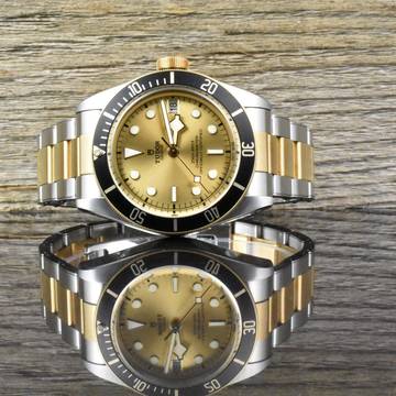  Tudor Black Bay S&G Heritage S&G 79733N-0004 Champagne Sunray-Dial unpoliert B&P 2021 