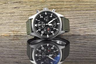 IWC Pilot's Watch Chronograph Pilot Chronograph IW377709 Black Dial unpolished Full Set