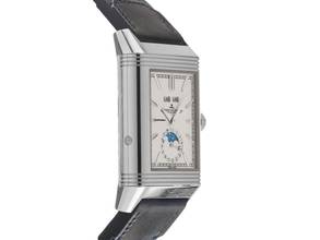Thumbnail von Jaeger-LeCoultre Reverso Duoface Tribute Duoface Calendar Moonphase Ref.Q3918420 Year 2026 Full Set Unworn Reverso Tribute Duoface Calendar Moonphase Leather Folding Clasp