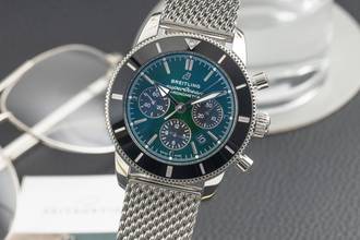  Breitling Superocean Heritage II Chronograph 44 Heritage II Green Chronograph Ref. AB01621A1L1S1 B&P 