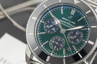 Thumbnail von Breitling Superocean Heritage II Chronograph 44 Heritage II Green Chronograph Ref. AB01621A1L1S1 B&P