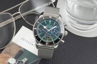 Thumbnail von Breitling Superocean Heritage II Chronograph 44 Heritage II Green Chronograph Ref. AB01621A1L1S1 B&P
