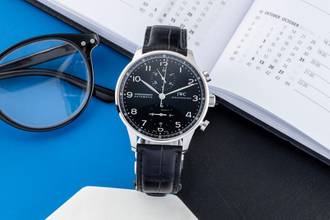 Thumbnail von IWC Portugieser Chronograph Steel Automatic Men's Watch Ref. IW371447