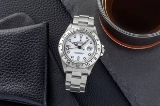 Thumbnail von Rolex Explorer II Polar White Dial Stahl Automatik Herrenuhr Ref. 16570 A-Serie