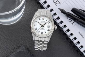 Thumbnail von Rolex Datejust 36 Buckley Dial Stahl / Weissgold Automatik Herrenuhr Ref. 16014