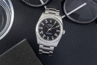 Thumbnail von Rolex Air King 34 Black Diamond Dial Edeltahl Automatik Medium Size Ref. 114200