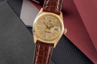 Rolex Day-Date 36 Gold Diamond Dial 18k (0.750) Gold Automatic Men's Watch R. 1803