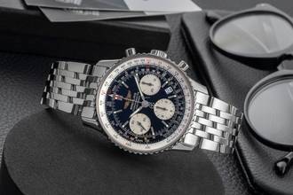 Thumbnail von Breitling Navitimer Chronograph Blue Dial Men's Watch Automatic Ref. A23322