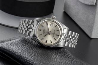 Thumbnail von Rolex Datejust 36 Silver Dial Stahl / Weissgold Automatik Herrenuhr 1601 Vintage