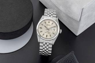 Thumbnail von Rolex Datejust 36 Silver Dial Stahl / Weissgold Automatik Herrenuhr 1601 Vintage