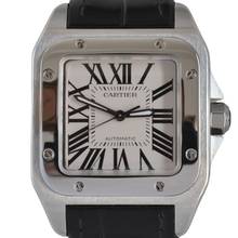 Thumbnail von Cartier Santos 100 Medium 33MM W20106X8 silver dial Full Set Like NEW