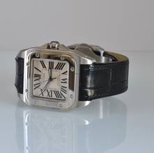 Thumbnail von Cartier Santos 100 Medium 33MM W20106X8 silver dial Full Set Like NEW