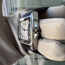 Thumbnail von Cartier Santos 100 Medium 33MM W20106X8 silver dial Full Set Like NEW