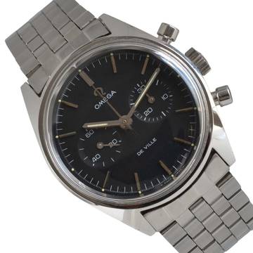  Omega De Ville chronograph caliber 1860 matte black dial 