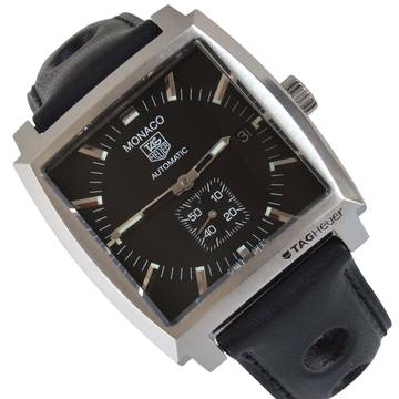  TAG Heuer Monaco Calibre 6 WW2110 black dial calibre 6 Full Set 