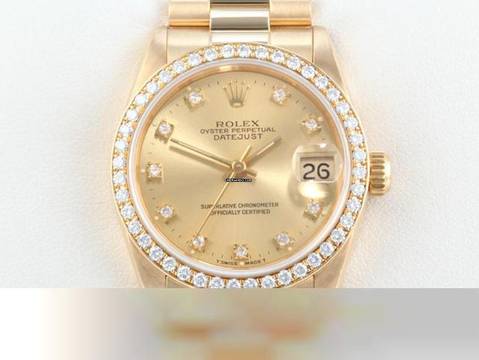  Rolex Datejust 31mm 68288 1995 Gelbgold 750 Diamanten Automatik 18kt Yellow Gold President-band Chronometer Oyster 