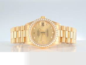 Thumbnail von Rolex Datejust 31mm 68288 1995 Gelbgold 750 Diamanten Automatik 18kt Yellow Gold President-band Chronometer Oyster