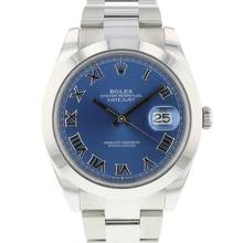 Thumbnail von Rolex Datejust 41 Steel Oyster Azzurro Blue Roman Dial NEW 2024