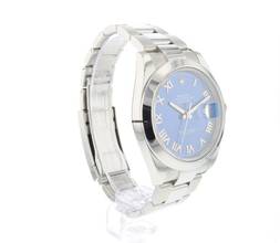 Thumbnail von Rolex Datejust 41 Steel Oyster Azzurro Blue Roman Dial NEW 2024