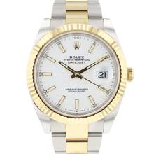  Rolex Datejust 41 Steel Gold Oyster Fluted White Dial NEW '23 