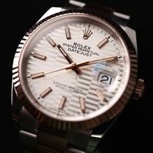 Thumbnail von Rolex Datejust 36 Steel Everose Gold Fluted Silver Motif Dial NEW