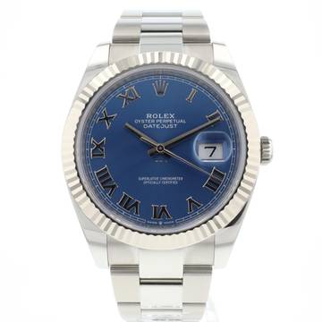  Rolex Datejust 41 Fluted Oyster Azzurro Blue Roman Dial NEW '25 