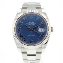 Rolex Datejust 41 Fluted Oyster Azzurro Blue Roman Dial NEW '25 