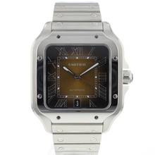  Cartier Santos Large Automatic Brown Dial 