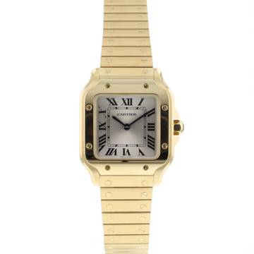  Cartier Santos Small Yellow Gold Silver Dial NEW '26 