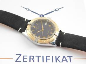 Thumbnail von Breitling Callisto 34 mm steel gold men's watch in top condition with new leather strap