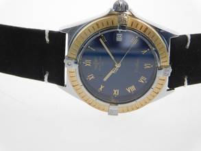 Thumbnail von Breitling Callisto 34 mm steel gold men's watch in top condition with new leather strap