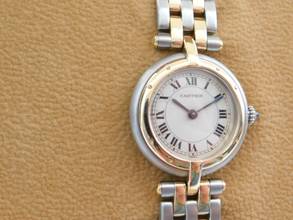 Thumbnail von Cartier Panthère Lady Stahl 18 Karat Gelbgold zwei Streifen Gold im Top Zustand Strammes Band Top Zustand